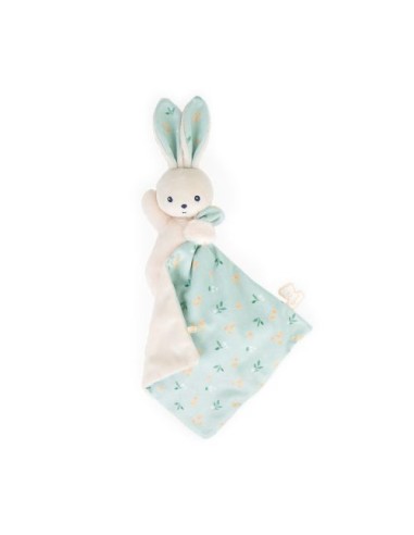 Doudou conejo con mantita verde Kaloo