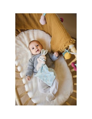Doudou conejo con mantita verde Kaloo