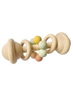 Sonajero madera y silicona colorines