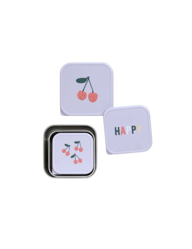 Snackbox 3pcs. Acero inoxidable CHERRY Lässig
