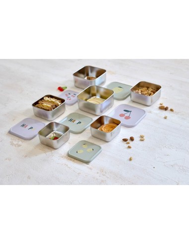 Snackbox 3pcs. Acero inoxidable CHERRY Lässig