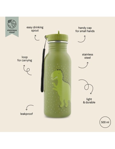Botella acero inoxidable 500ml Mr.Dino Trixie