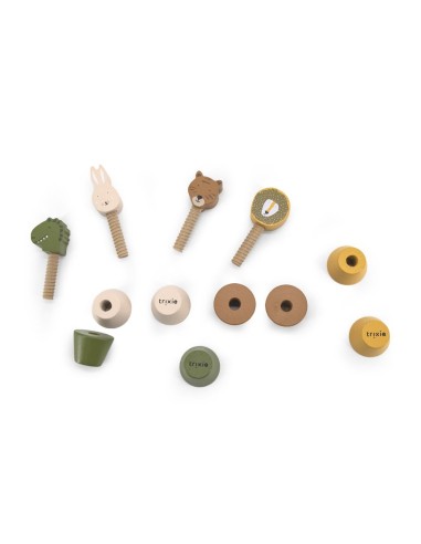 Juego de motricidad Animales de madera para enroscar - Trixie